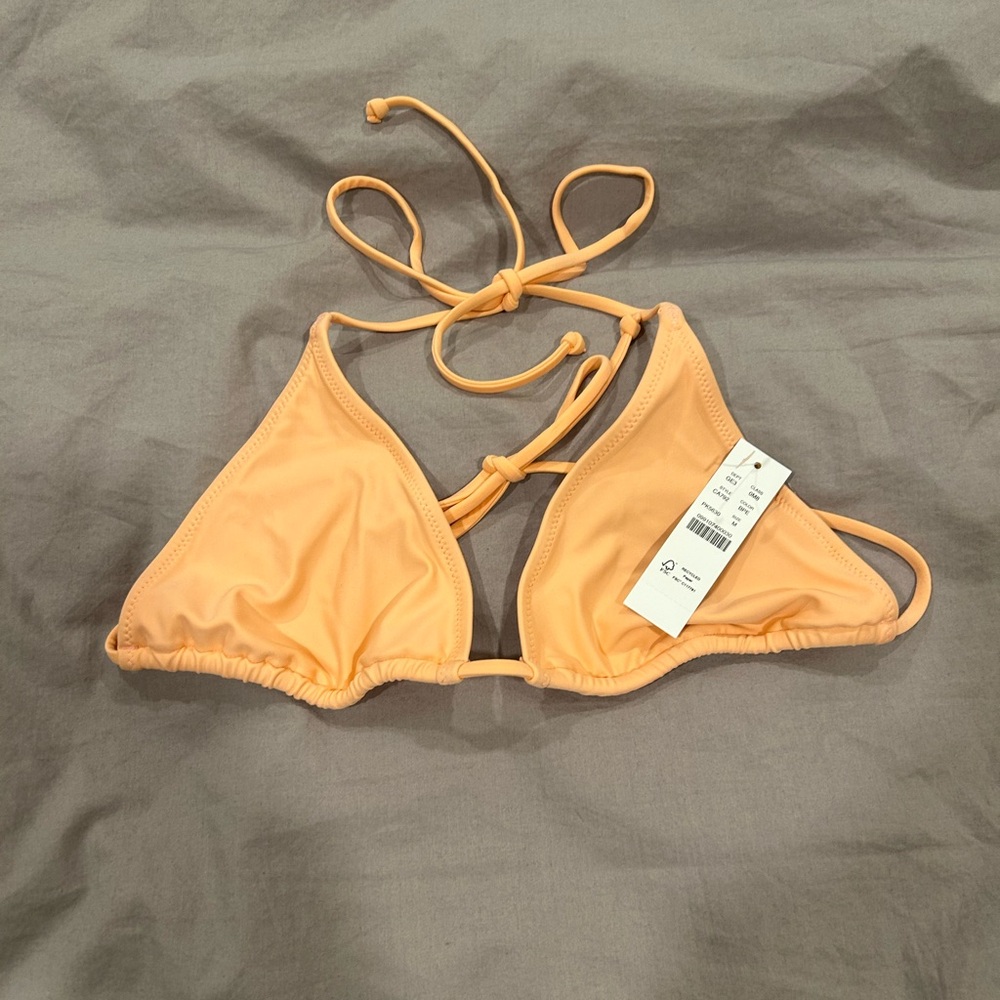 J Crew Light Orange Bikini Top Never Worn with Tags